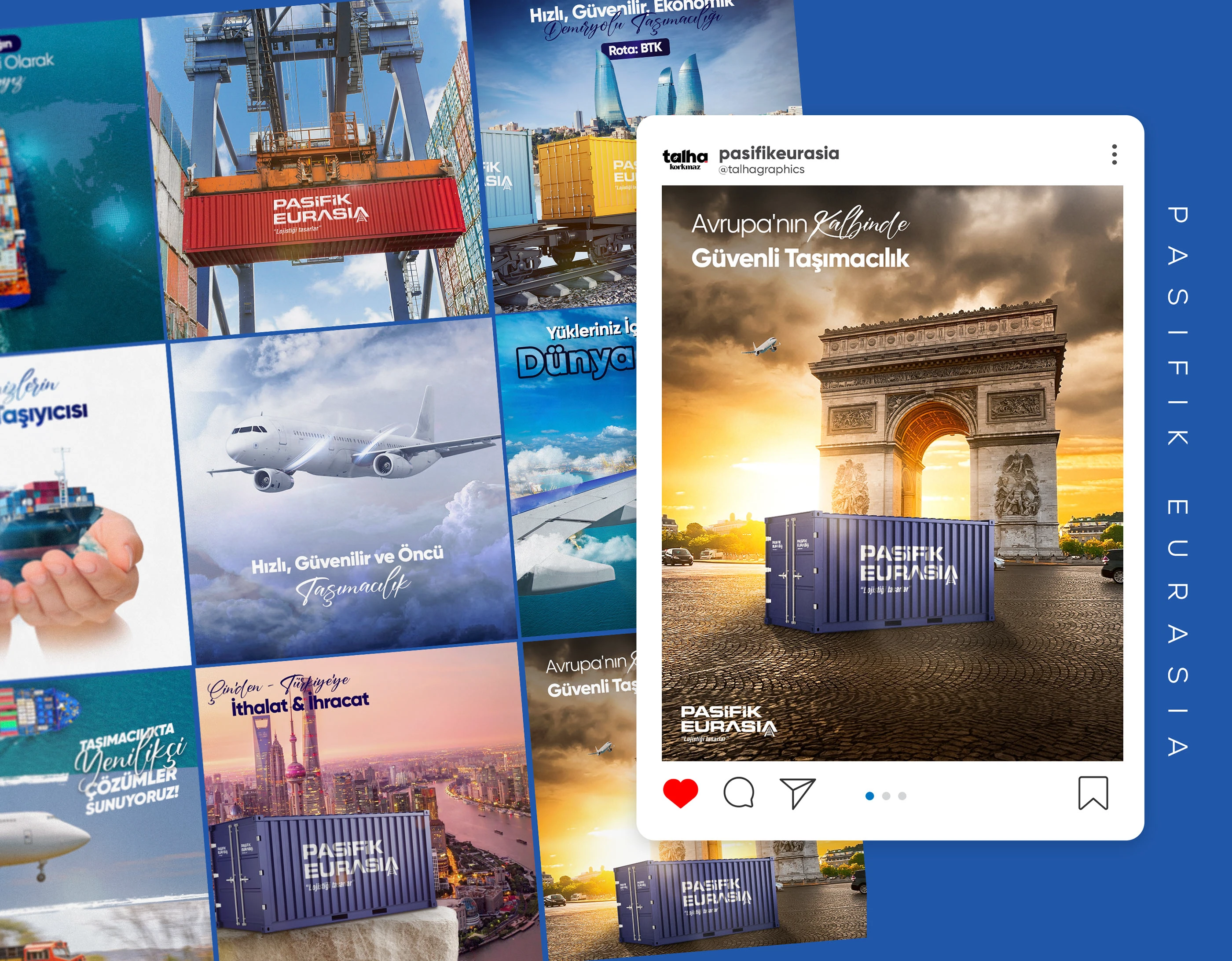 Pasifik Eurasia sosyal medya çalışmalarının özgün portfolyo kapağı